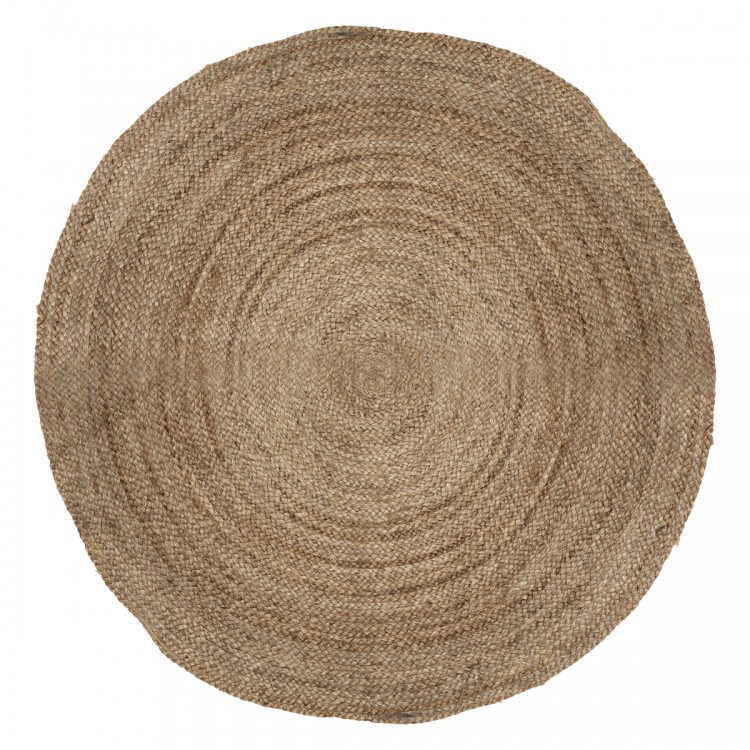 Tapis rond en jute