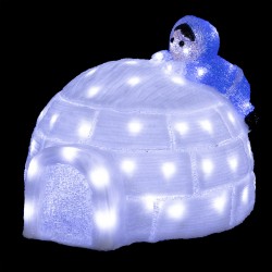 Bonhomme de neige lumineux extérieur 60 LED H50 cm - My Kozy Shop