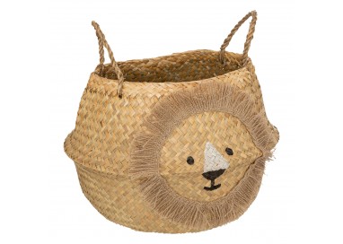 Panier "Lion" en roseau D35cm - My Kozy Shop